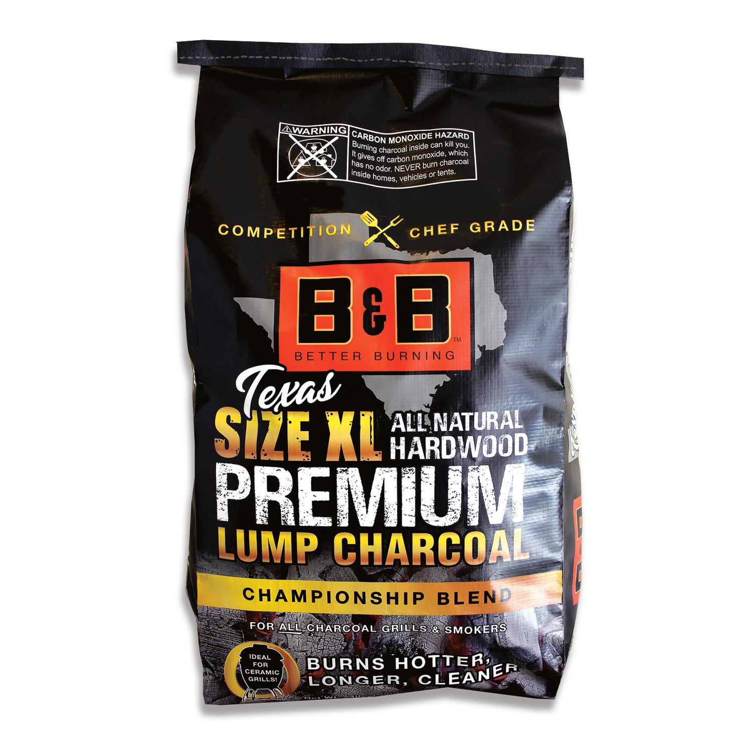 B&B Charcoal Texas XL Premium All Natural Championship Blend Lump ...