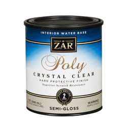 ZAR Semi-Gloss Clear Water-Based Polyurethane 1 qt