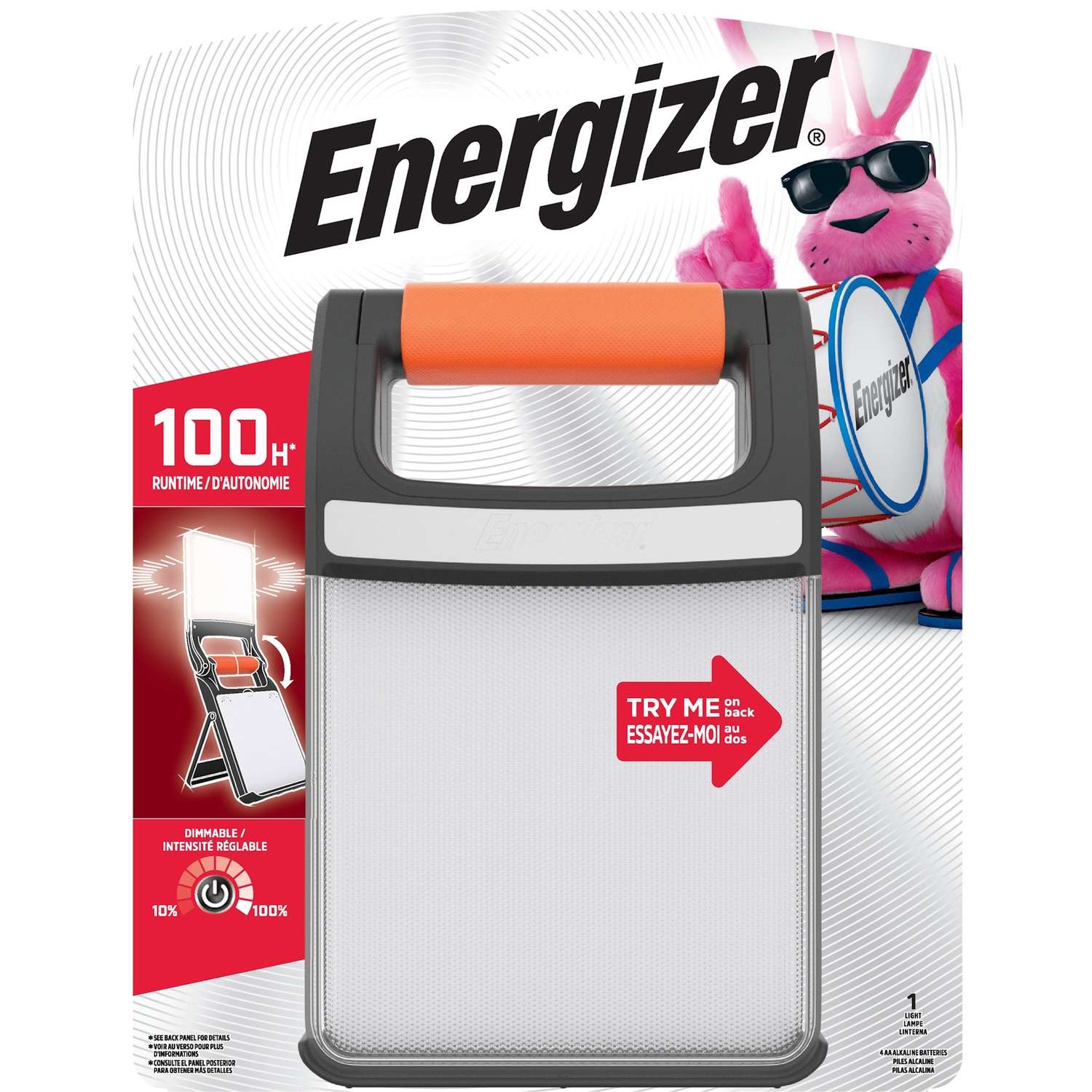 Energizer Fusion 400 lumen Black/Orange Folding Lantern Ace Hardware