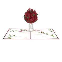 Lovepop Pop-Up Greeting Card Rose Bouquet Red