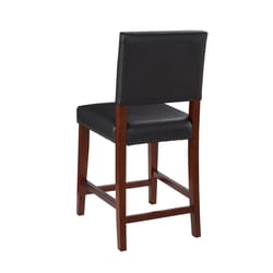 Linon Home Decor Black Polyurethane Byron Barstool 39.5 in.