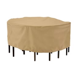 Classic Accessories Terrazzo 23 in. H X 69 in. W X 69 in. L Brown Polyester Dining Set Cover