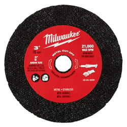 Milwaukee 3 in. D X 3/8 in. Metal Cut-Off Wheel 3 pc