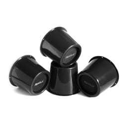 Slipstick Plastic Bed Risers Black Round 4 pk