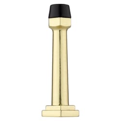 National Hardware Powell 5/8 in. W X 3-19/32 in. L Zinc Brushed Gold Gold Door Stop Mounts to door a