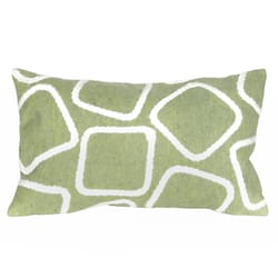 Liora Manne Visions I Lime Squares Polyester Throw Pillow 12 in. H X 2 in. W X 20 in. L