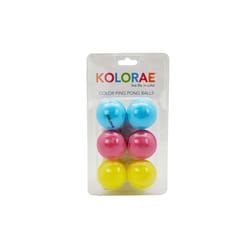 Kolorae Ping Pong Balls Multicolored 6 pc