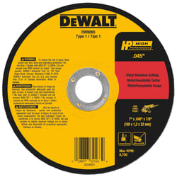 DeWalt 7 in. D X 7/8 in. Aluminum Oxide Metal Cut-Off Wheel 1 pc