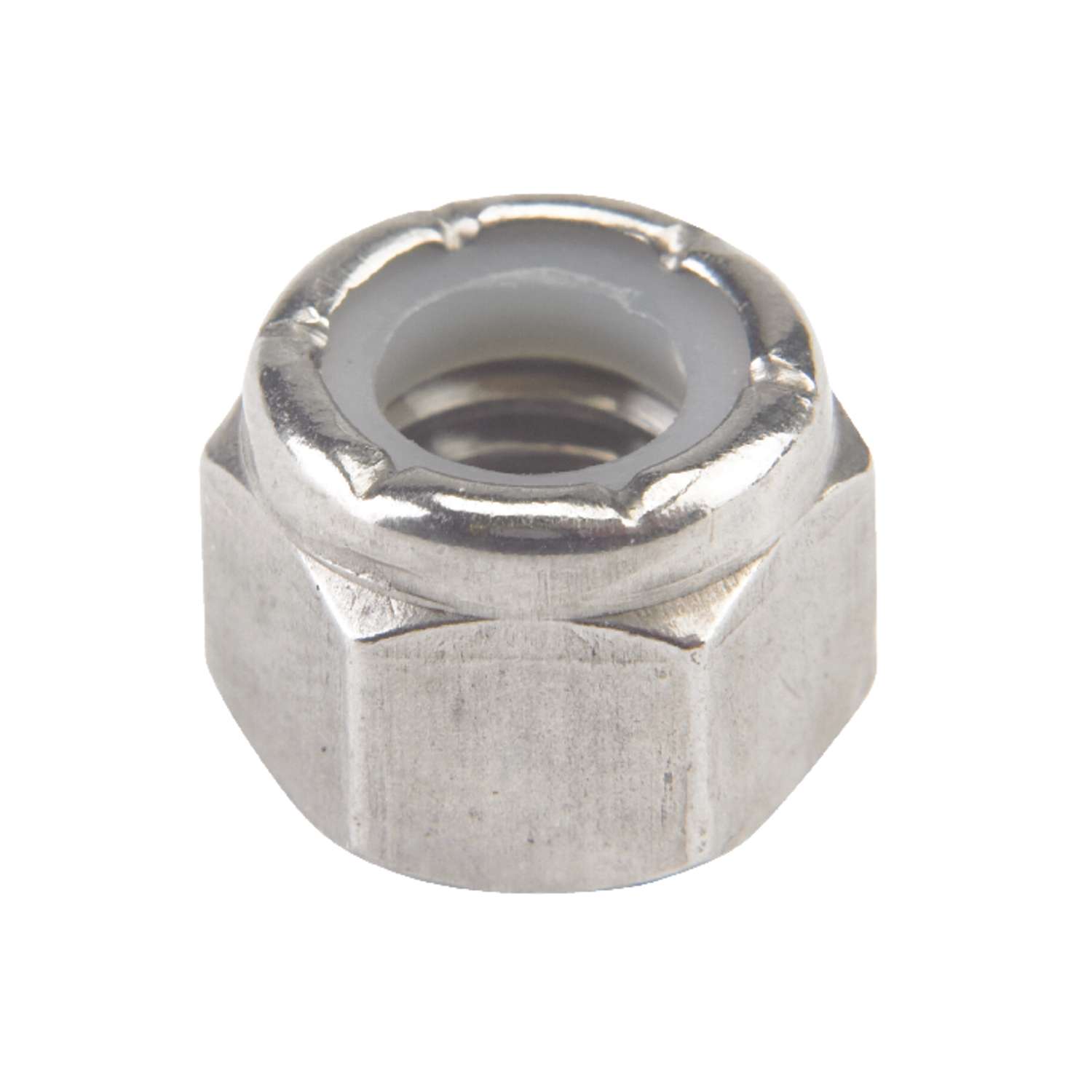 Hillman 3/8 in. Stainless Steel SAE Nylon Lock Nut 50 pk