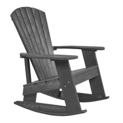 Capterra Casual Gray HDPE Frame Adirondack Rocking Chair