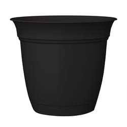 HC Companies Eclipse 10.5 in. H X 12 in. W X 12 in. D X 12 in. D Plastic Classic Planter Black