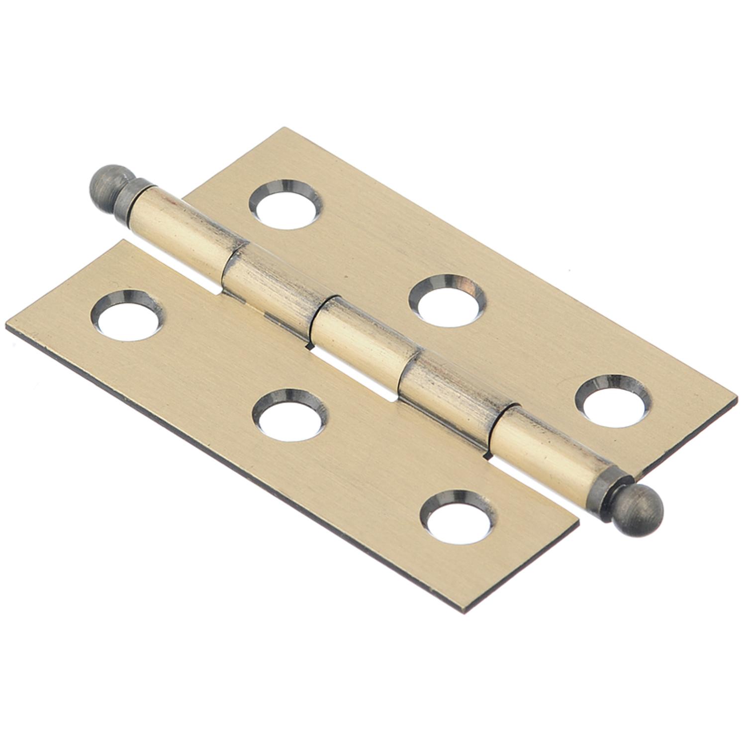 Ace 2.75 in. W X 2 in. L Antique Brass Brass Ball Tip Hinge 2 pk - 01-3615-235 - Hardware Accessories  sku 01-3615-235