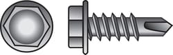 HILLMAN No. 10 Ga. X 2 in. L Hex Hex Washer Head Sheet Metal Screws 100 pk