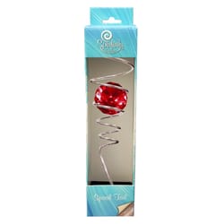 Spinfinity Designs Multi-color Stainless Steel 11 in. Silver Red Tail Outdoor Spinner