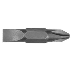 Klein Tools Phillips/Slotted #2 and 1/4 in. X 1-1/4 in. L Driver Bit Steel 2 pc