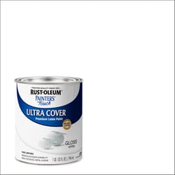 Rust-Oleum Painters Touch Ultra Cover Gloss White Water-Based Paint Exterior and Interior 1 qt