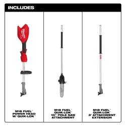 Milwaukee M18 FUEL Quik-Lok 3016-20PS 10 in. 18 V Battery Pole Saw Tool Only