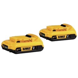 DeWalt 20V MAX DCB203-2 2 Ah Lithium-Ion Compact Battery Combo Pack 2 pc