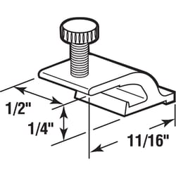 Prime-Line Mill Aluminum Storm Door Panel Clip For 1/2 inch 8 pk