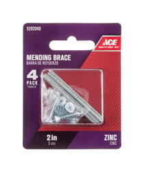 Ace 2 in. H X 0.5 in. W X 1.091 in. L Zinc Mending Brace