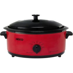 Nesco Red Porcelain 6 qt Roaster Oven 9 in. H X 15 in. W X 16 in. L