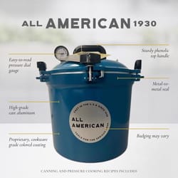 All American 1930 Aluminum Pressure Canner 21.5 qt Blue