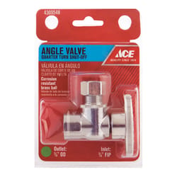 Ace FIP T Compression Brass Angle Stop Valve