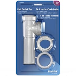 Plumb Pak 1-1/2 in. D Plastic End Outlet Tee