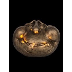 Luxe Light Decor Bronze Resin/Stone 9.45 in. H X 10.12 in. L X 13.9 in. W Toothy Grin Stone with Sol