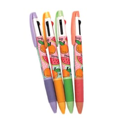 Smens Tri-Color Assorted Retractable Pen 4 pk