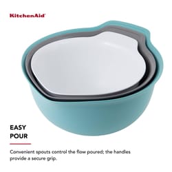 KitchenAid 3 qt. cap. Polypropylene Assorted Mixing Bowl Set 3 pc