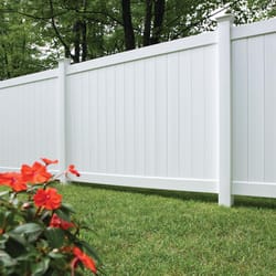 Barrette Outdoor Living 108 in. H X 5 in. W X 5 in. L White Vinyl Line Post