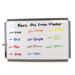 Bazic Products Low Odor Bright Color Dry Erase Markers 12 pk