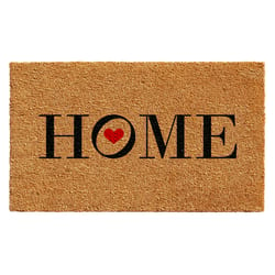 Home & More 1.42 ft. W X 2.42 ft. L Brown Heart Home Coir Door Mat