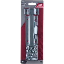 Ace 6 in. L Zinc Chain Bolt