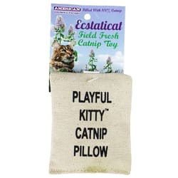 Esctaticat Beige Plush Pillow Catnip Toy Large