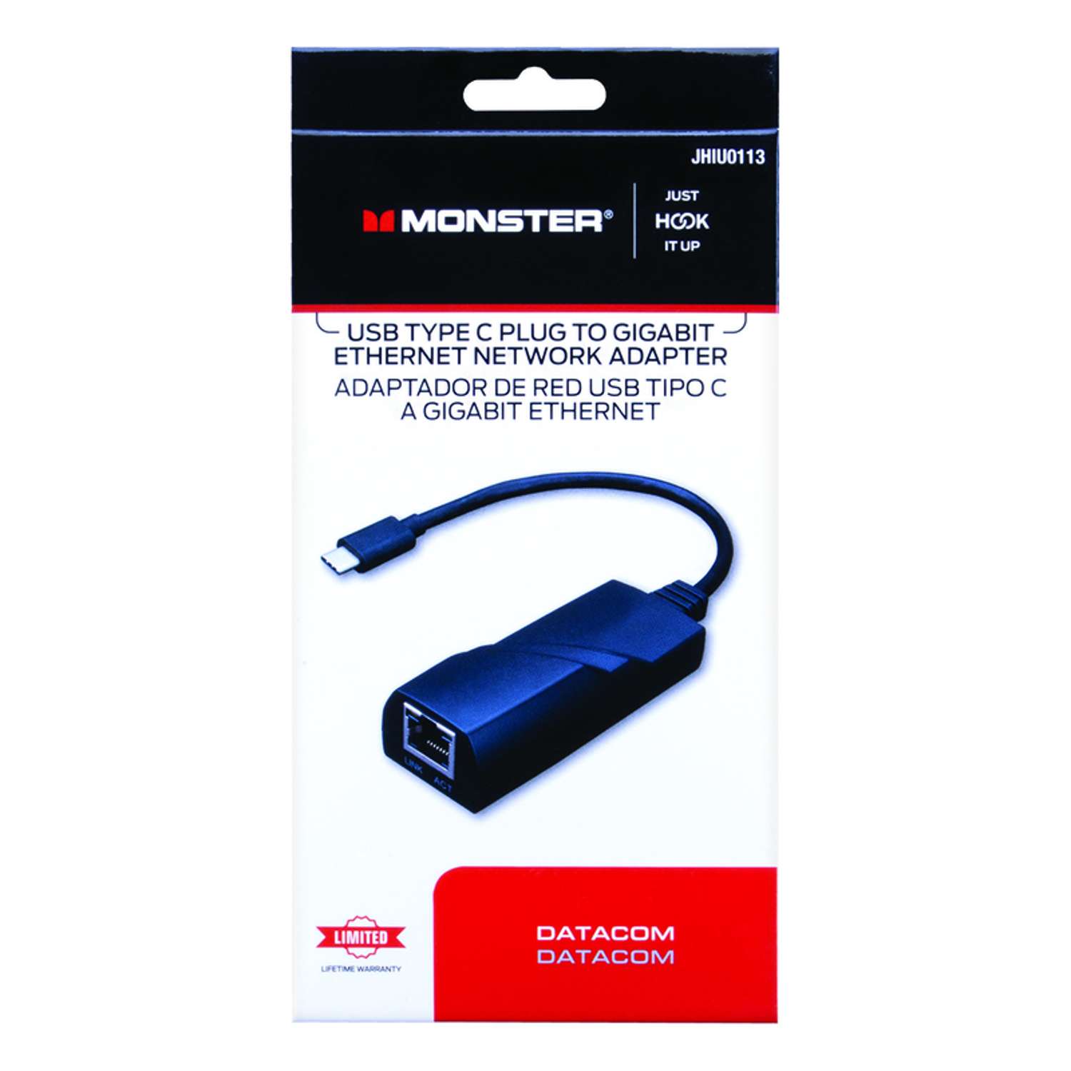 Monster Just Hook It Up USB Jack to USB Type C 1 pk 