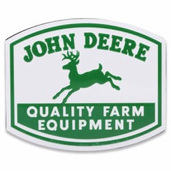 Open Road Brands John Deere Quality Farm Equipment Embossed Magnet Sign Metal 1 pk