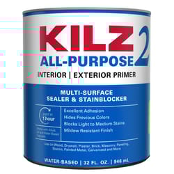 KILZ  White  Water-Based  Primer and Sealer  1 qt. 