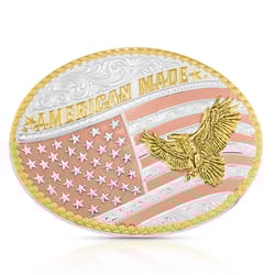 Montana Silversmiths American Made Rose Gold/Silver Belt Buckle