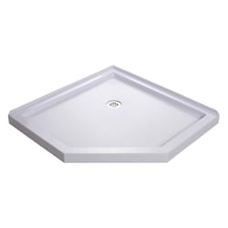 DreamLine SlimLine 2-3/4 in. H X 42 in. W X 42 in. L White Shower Base