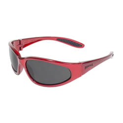 Global Vision Hercules Polarized Motorcycle Safety Glasses Gray Lens Red Frame 1 pk