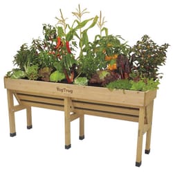 VegTrug 32 in. H X 73 in. W X 18 in. D Wood Wall Hugger Planter Natural