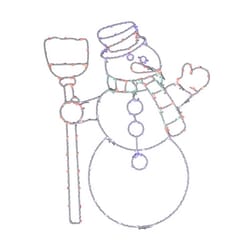 Celebrations LED Multi Snowman Silhouette 17 in. Hanging Decor