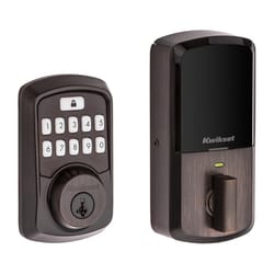 Kwikset SmartKey Aura Venetian Bronze Metal Bluetooth Keypad Entry Smart Lock