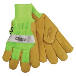 Kinco Hydroflector Men's Outdoor waterproof Hi-Viz Work Gloves Green L 1 pk