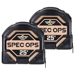 Spec Ops 3 ft. L X 3.12 in. W Multi-Position Tape Measure 2 pk