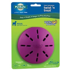 PetSafe Busy Buddy Purple Rubber Twist N Treat Dog Toy Medium 1 pc