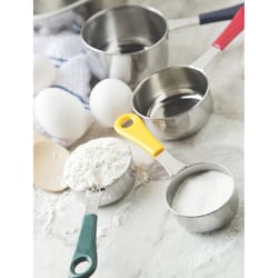 Fox Run Assorted Stainless Steel Silver Measuring Cup Set