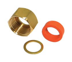 JMF Company Faucet Nut 1/2 in. Brass 3 pc